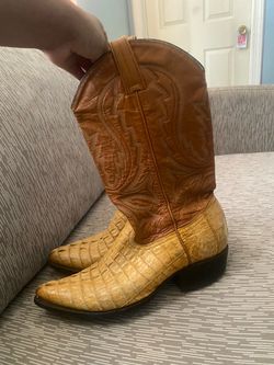 Alligator skin boots