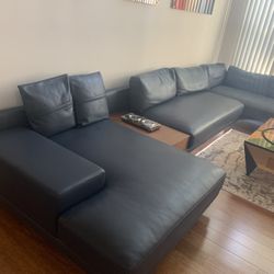 Rove Concept Dresden Modular Sectional  With Left Facing Chaise LoungeVegan Leather.