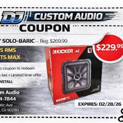 Kicker L7R12 L7 Solo-Baric Bass Speaker 12" Dual Voice Coil Subwoofer 1200 Watts 45L7R124 🚨 Payment Options Available 🚨 No Credit Needed 🚨 