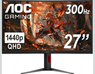 AOC 27 Inch Curved Gaming Monitor 2K 300Hz VA 0.3ms, CQ27G4ZH