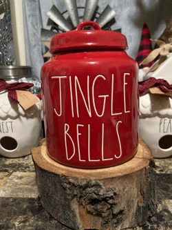 Rae Dunn Jingle bells canister