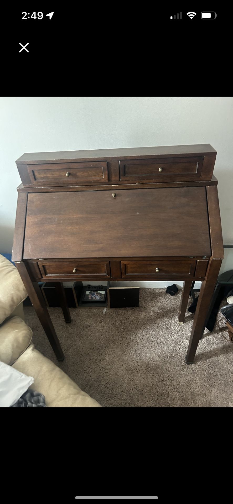 Ballard Designs Drop Front Desk Mid Century Modern Charm