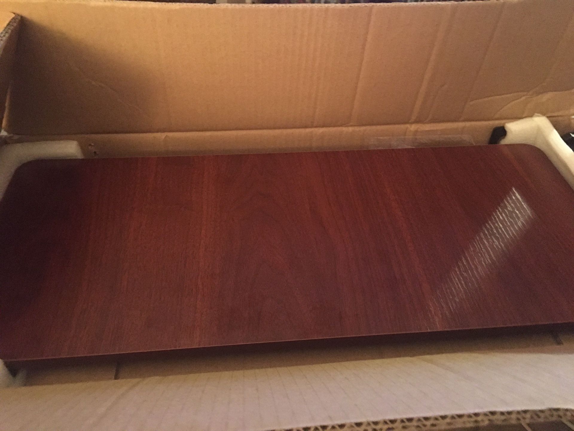 Under The Desk Computer keyboard Tray Adjustable Brown Wood