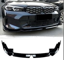 Glossy Black Front Bumper Lip for BMW G20 3-Series M-Sport 2023–2024