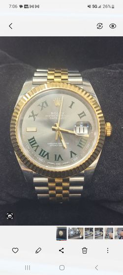 18k Rolex Oyster Perpetual Datejust 2-Tone WIMBLEDON 126333
