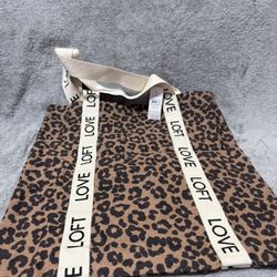 Ann Taylor Loft New Leopard Tote bag  Still with tag