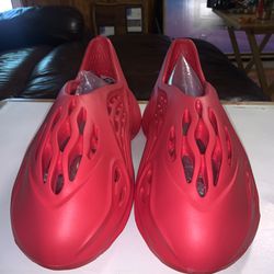 All Red “Vermilion” Yeezy Foamrunners 