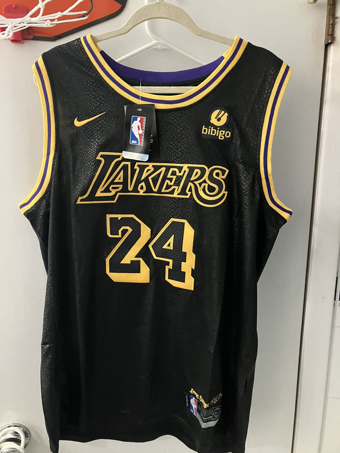 Kobe Bryant La Lakers Nike Black Mamba Rare Basketball Nba Jersey Size xL