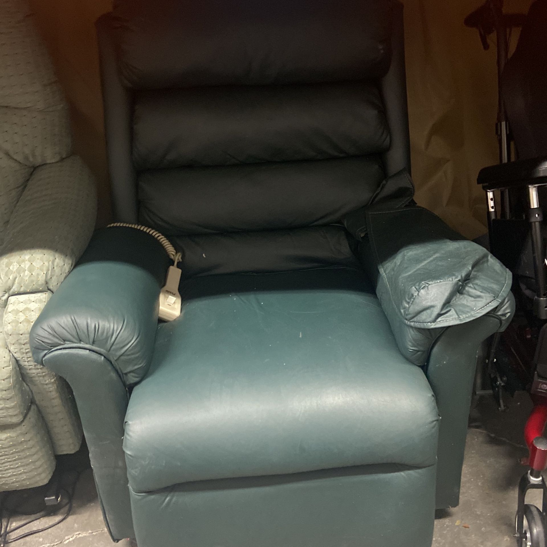 Pride Green leather lift  Chair 