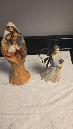 Holy Family and Angel Figurine Set