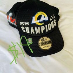Autographed La Rams Super Bowl LVI Hat Like New 