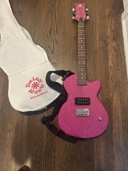 Daisy Rock Debutante Rock Candy Electric Guitar - Cosmic Pink Sparkle + Gig Bag