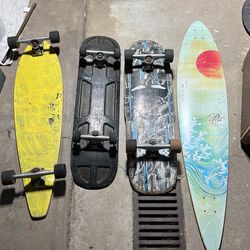 2 Long Boards 2 Skateboards