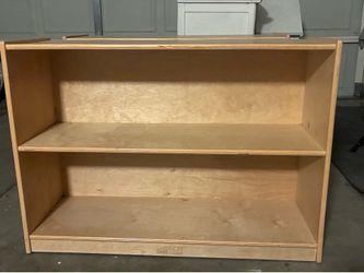 ECR kids beech wood two shelf book case storage