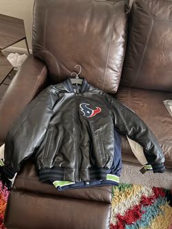 Houston Texans Genuine Leather Jacket – Official NFL – Vintage