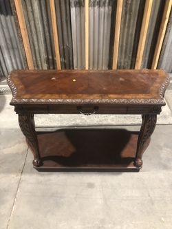 HEAVY WOOD Console Table with Drawer