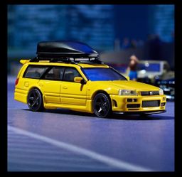 NEW Mattel Creations Hot Wheels Elite 64 Mod Shop Nissan Stagea 260RS / R34 SL HWR92