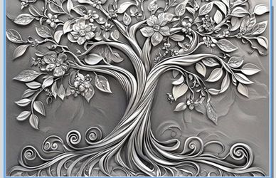 2-5Stove Top Cover for Electric Tree of Life Stove Decorative Floral Embossed Dish Drying Mat,Kitchen Protective Mat for Stove Surfaces