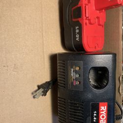Ryobi Battery and Charger For Sale $30.00