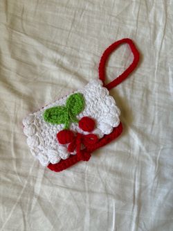 Mini Crochet Cherry wallet