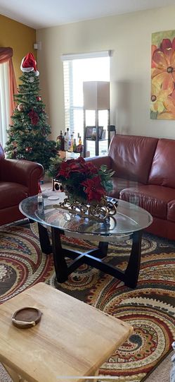 Glass And Wood Living Room Center Table