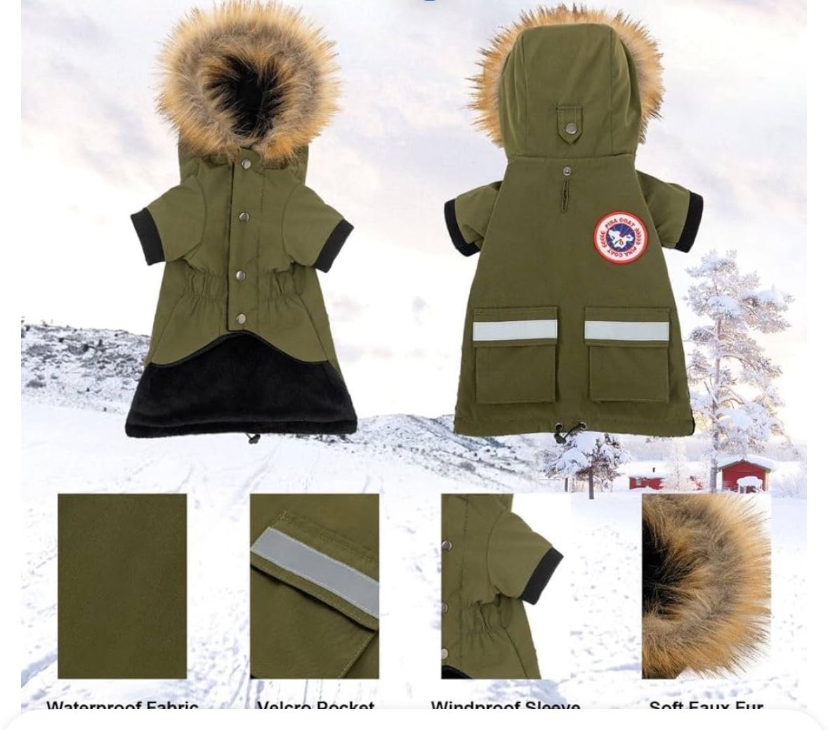 PINA Dog Coats for Small Dogs, Waterproof and Windproof New