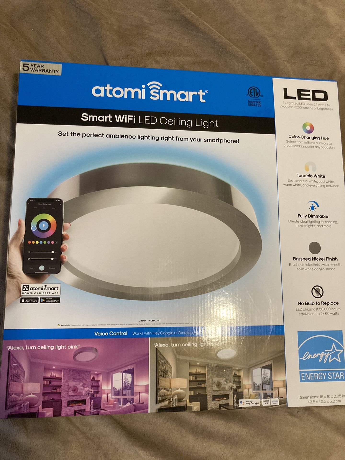 Atomi Smart WiFi LED Ceiling Light