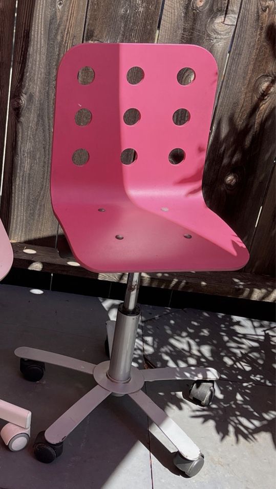 Kids Girls Pink IKEA Adjustable Desk Chair