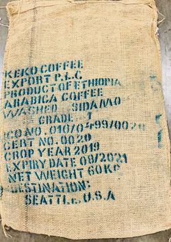Coffee bean bag - Burlap holds 132Ibs
