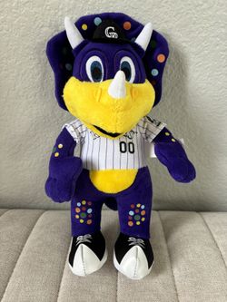 MLB  Dinger Colorado Rockies Mascot Plush Stuffed Animal Dinosaur Triceratops