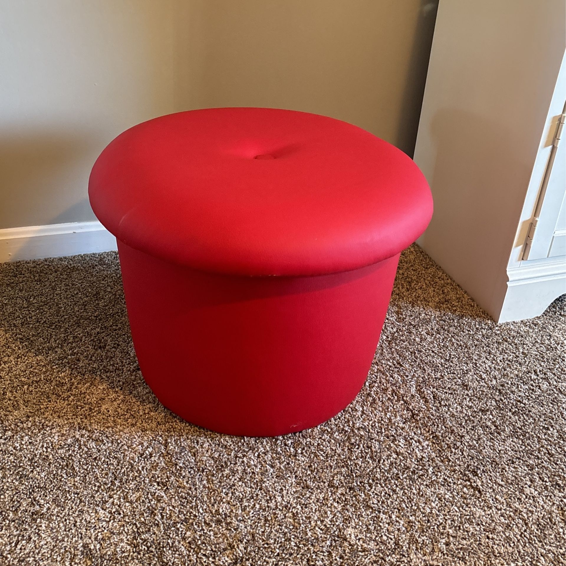 Red Storage Ottoman