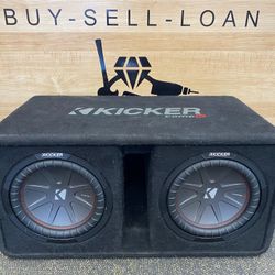 Kicker 48DCWR102 CompR 10" Dual subwoofers in Vented Enclosure