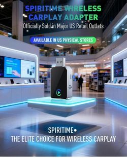 SPIRITIME Wireless CarPlay Adapter for iPhone 5-Second Auto Connect