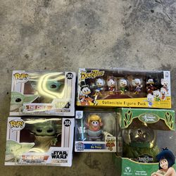 Disney the child Funko pop/ jungle book  snow globe/ Duck tales figures/ Toy Story 4