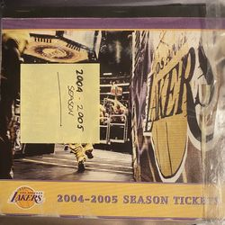 L  A  Laker Memorabilia 2004 -05 Season Tickets 