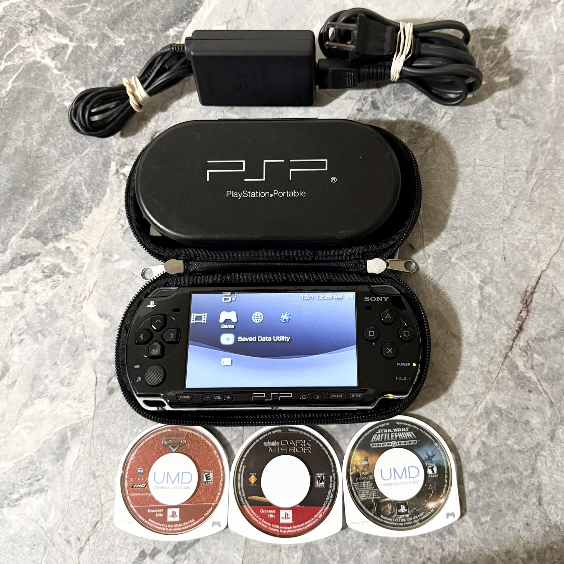 Sony PlayStation Portable PSP Model 2001 Bundle Tested Works