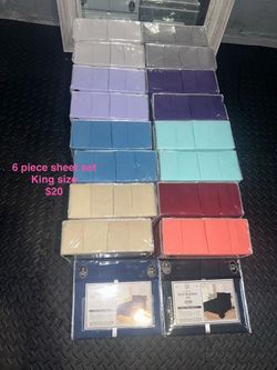 6 piece sheet sets assorted colors and sizes.!!!!