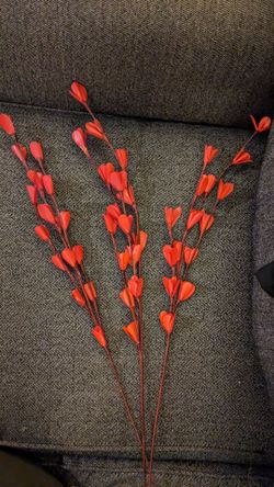 Red Floral Stems