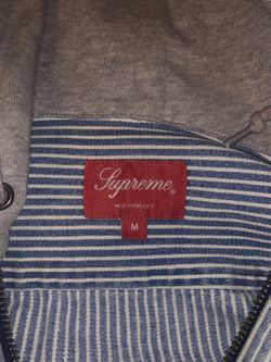 Supreme Hooded Stripped Denim zip up