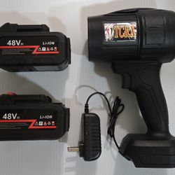 Handheld Blower Portable Dust Cleaner with 2 Batteries 48v, brand new