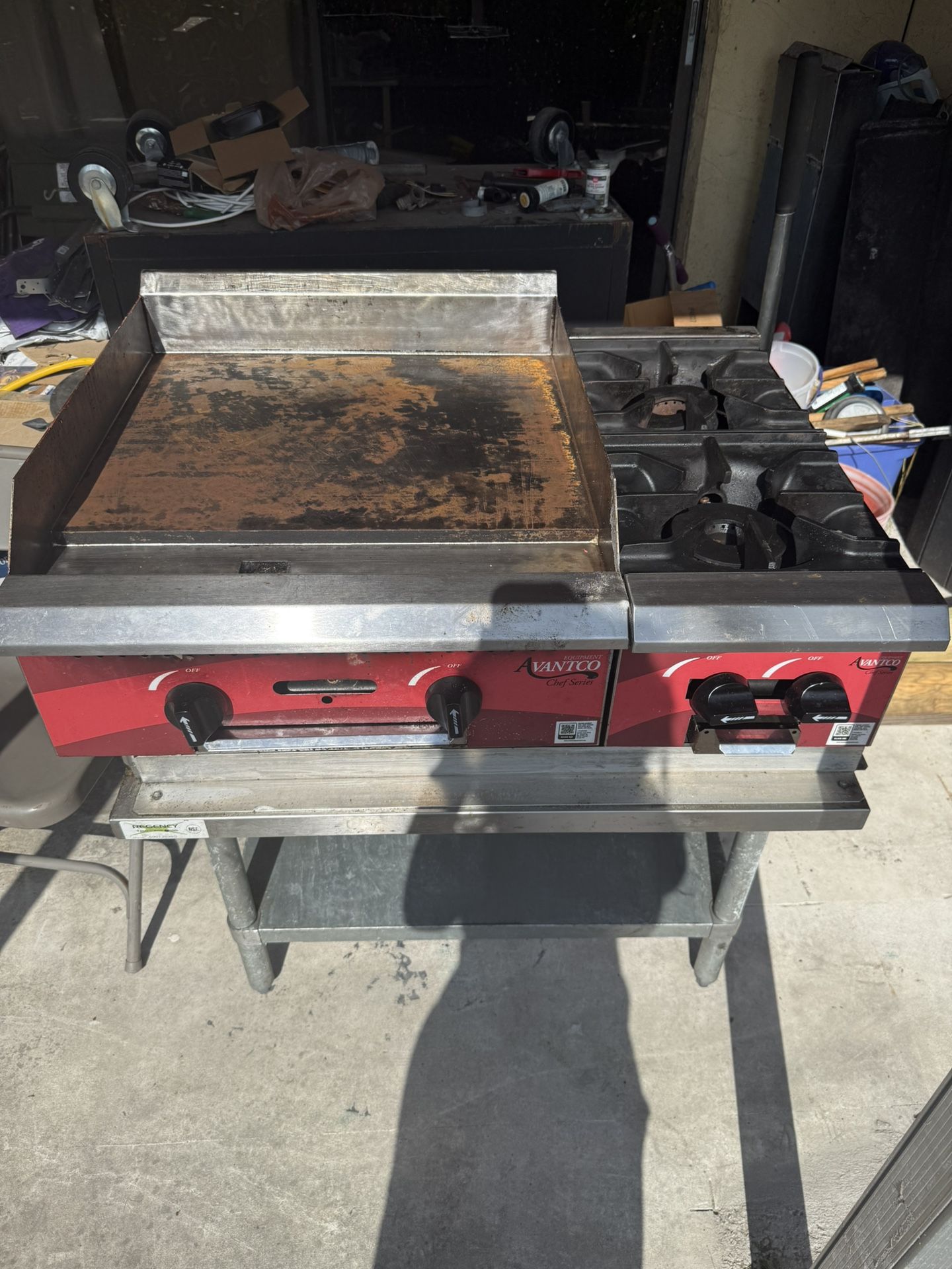 Gas Griddle And 2 Burner Stove