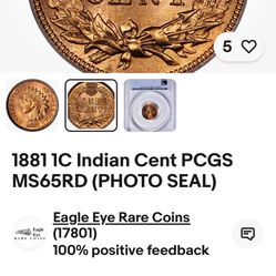 1881 Indian Head Wheat Penny