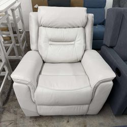 CHITA Recliner Chair for Adults Swivel Rocker Recliner for Living Room Faux Leather(little dent)