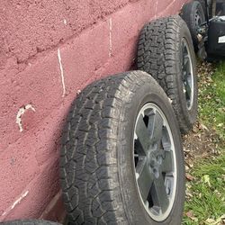 Jeep Wheels And New Tires Set Of 5 
