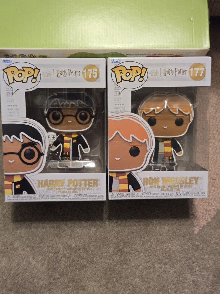 Harry Potter Ron Weasley & Harry Gingerbread Cookie Funko Pop Combo Set