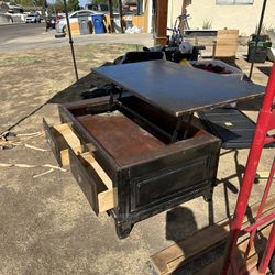 Solid Wood Coffee Table That Lifts!