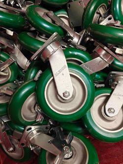 Albion 8"x2" Casters - Locking, Swivel, Aluminum