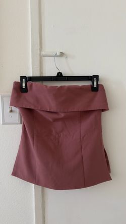 Aritizia Strapless Mauve Peplum Top Size 4