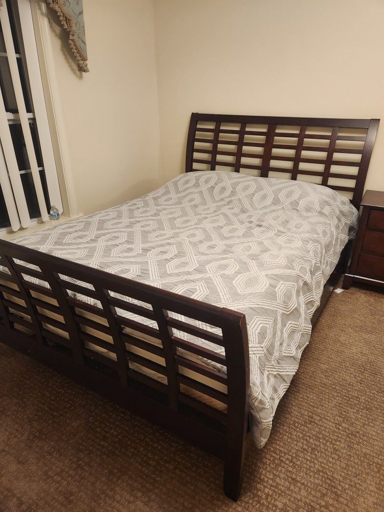 Queen Sized Bed Frame & Mattress.