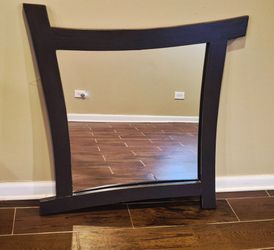 Modern Curved Gray Wall Mirror- Excellent Condition
